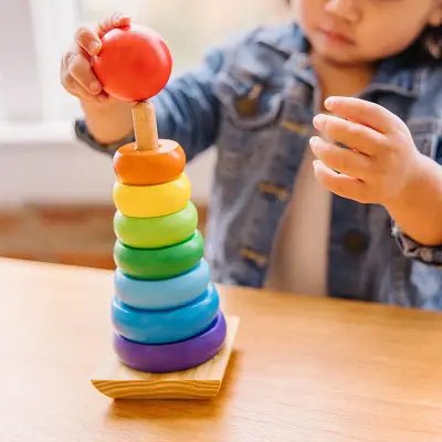 Jouet en Bois - WoodenToys™ - Tour arc - en - ciel - Bebeworld