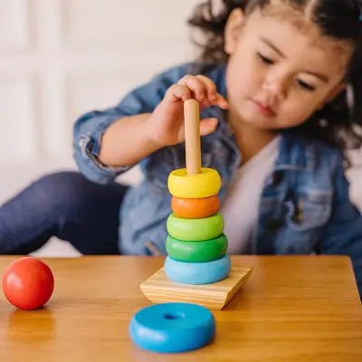 Jouet en Bois - WoodenToys™ - Tour arc - en - ciel - Bebeworld